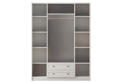 Ντουλάπα 140x210x52 εκ Ματ Λευκό 167RAB1171