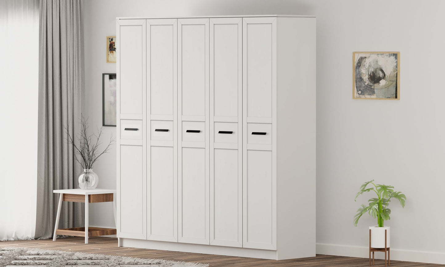 Ντουλάπα 175x210x52 εκ Ματ Λευκό 167RAB1173