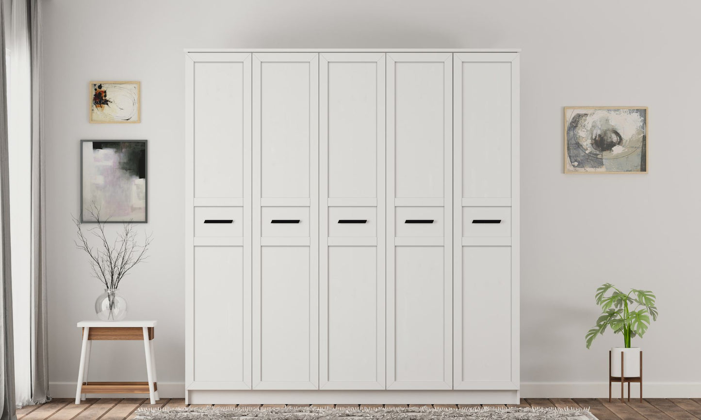 Ντουλάπα 175x210x52 εκ Ματ Λευκό 167RAB1173