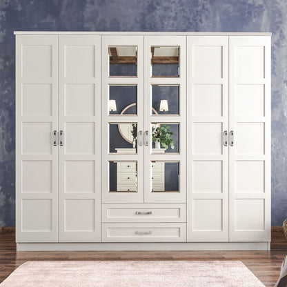 Ντουλάπα 210x184x52 εκ Ματ Λευκό 167RAB1179