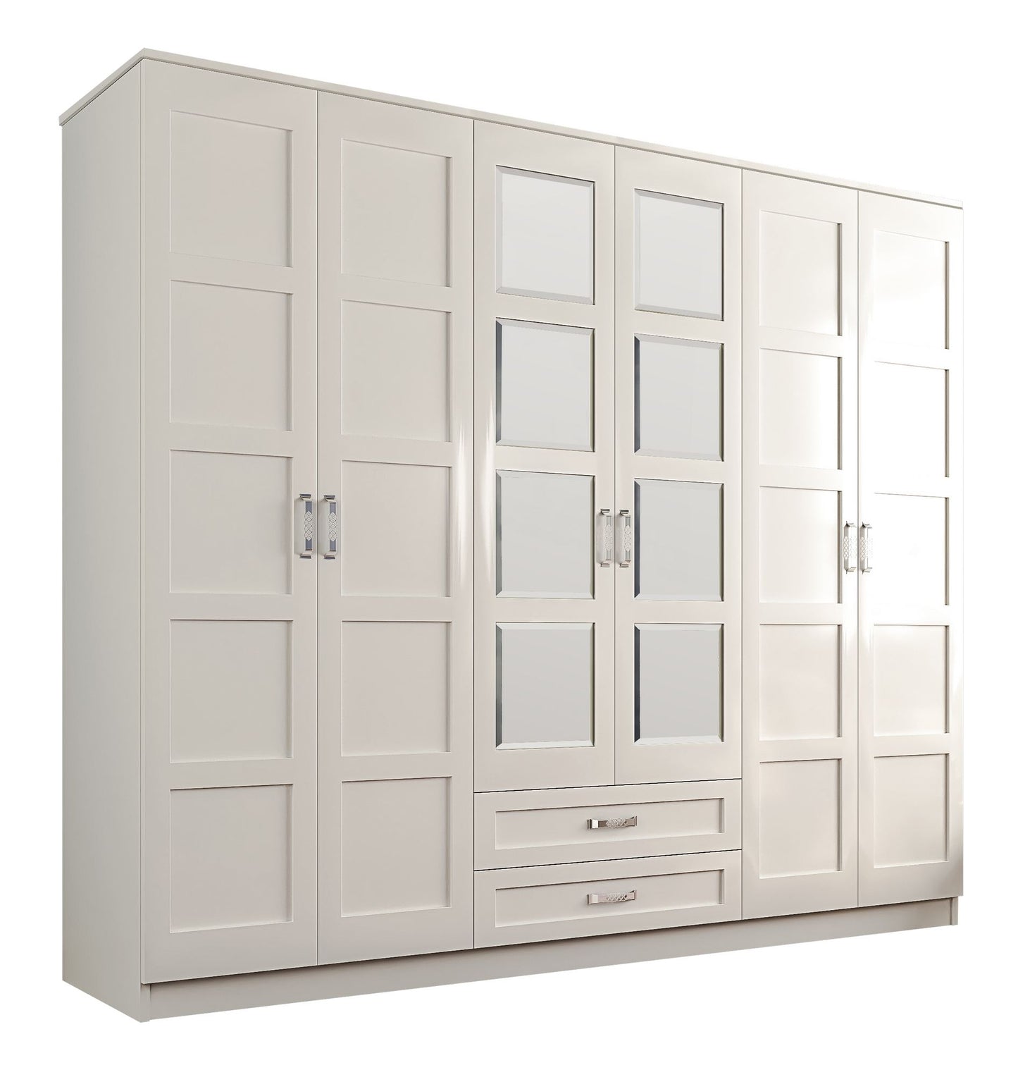Ντουλάπα 210x184x52 εκ Ματ Λευκό 167RAB1179
