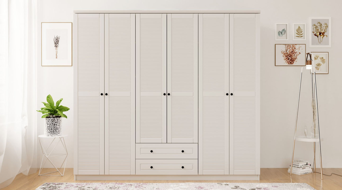 Ντουλάπα 210x210x52 εκ Ματ Λευκό 167RAB1181