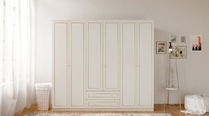 Ντουλάπα 210x180x52 εκ Ματ Λευκό 167RAB1185