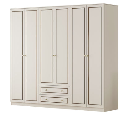 Ντουλάπα 210x180x52 εκ Ματ Λευκό 167RAB1189
