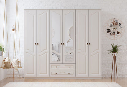 Ντουλάπα 210x210x52 εκ Ματ Λευκό 167RAB1190