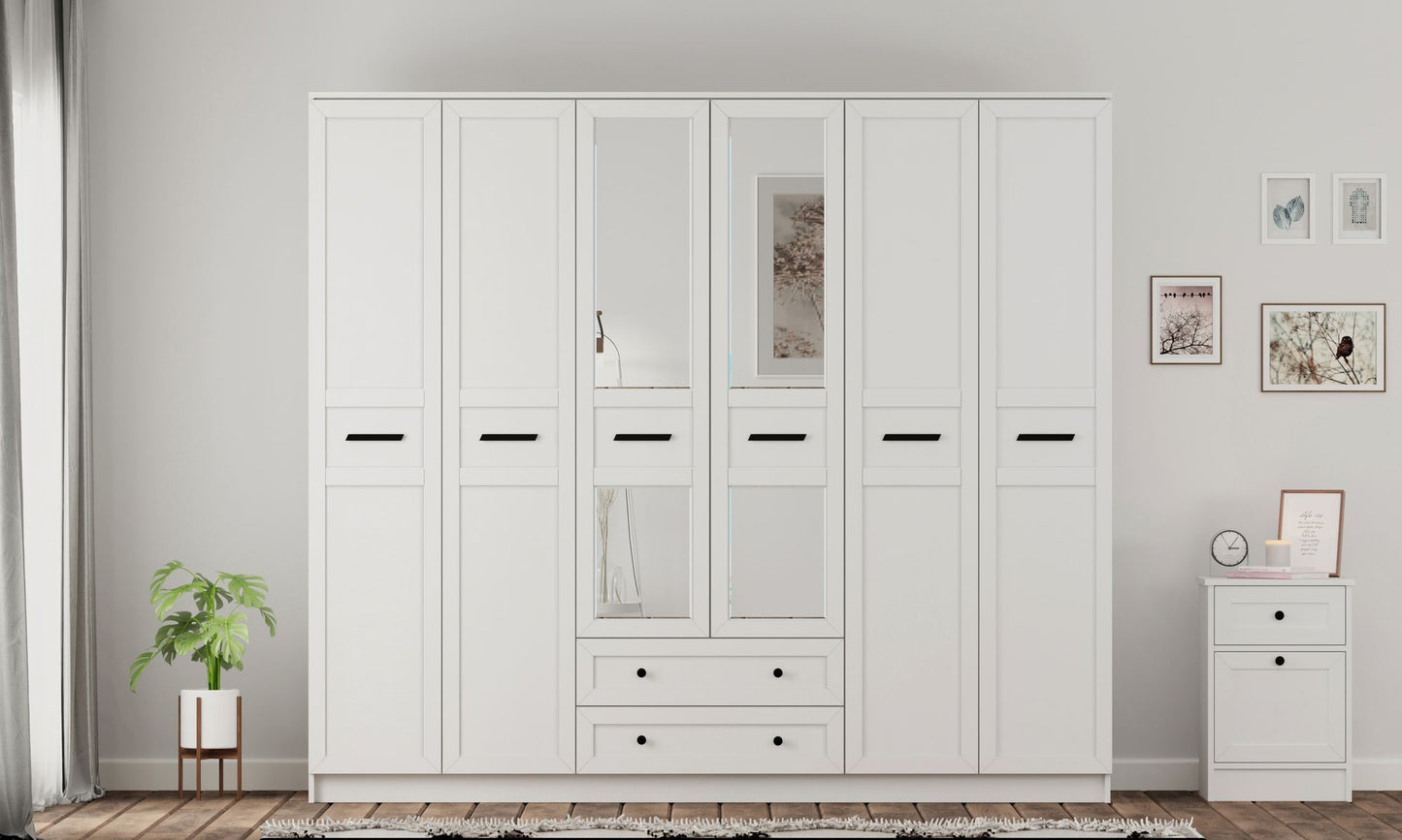 Ντουλάπα 210x184x52 εκ Ματ Λευκό 167RAB1199