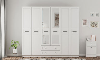 Ντουλάπα 210x184x52 εκ Ματ Λευκό 167RAB1199