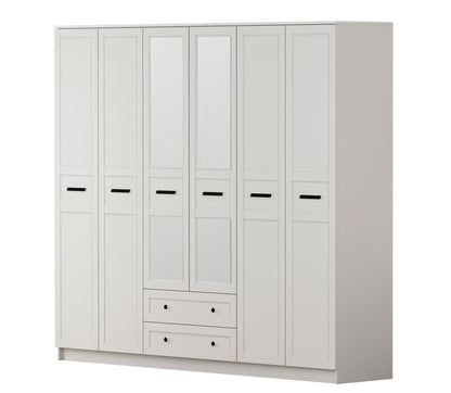 Ντουλάπα 210x184x52 εκ Ματ Λευκό 167RAB1199