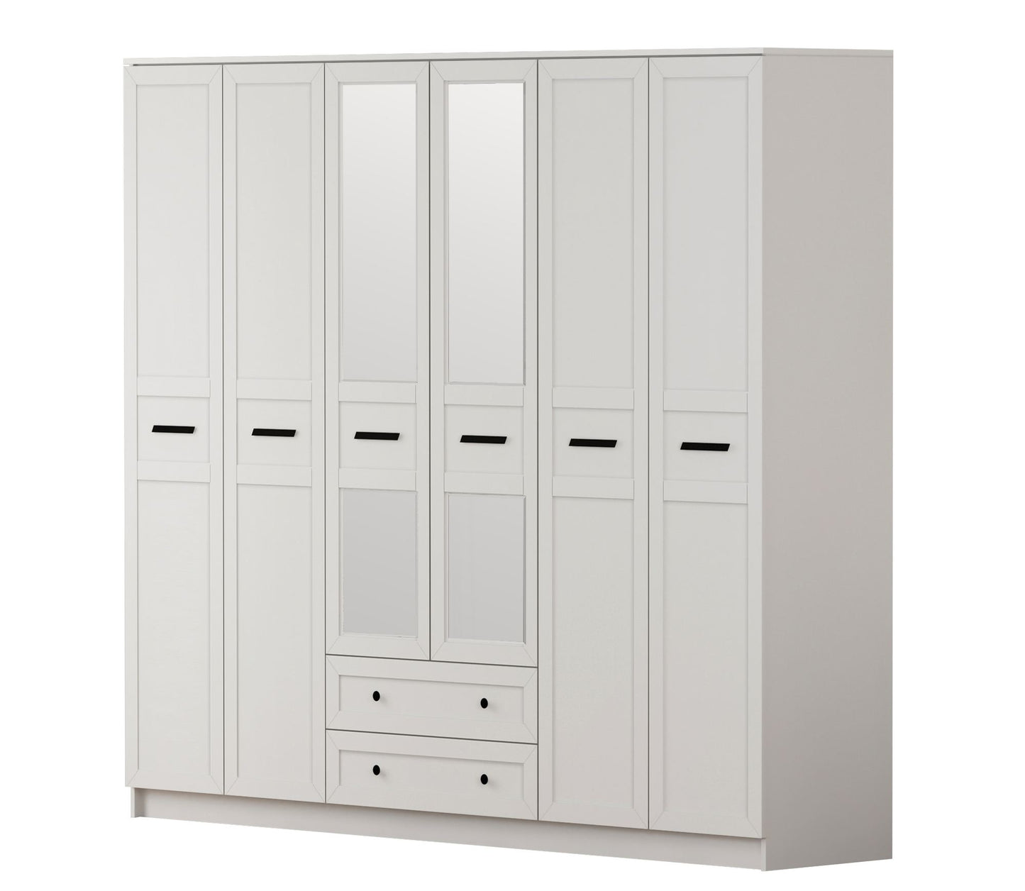Ντουλάπα 210x210x52 εκ Ματ Λευκό 167RAB1200