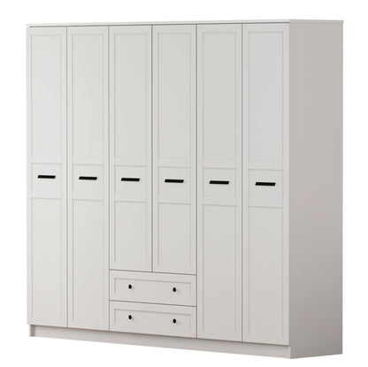 Ντουλάπα 210x210x52 εκ Ματ Λευκό 167RAB1202