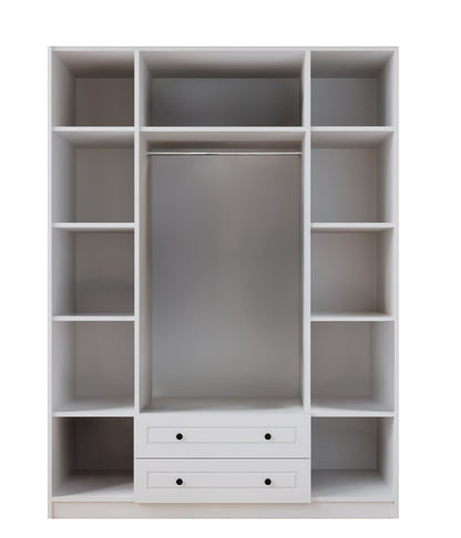 Ντουλάπα 140x240x52 εκ Ματ Λευκό 167RAB1204