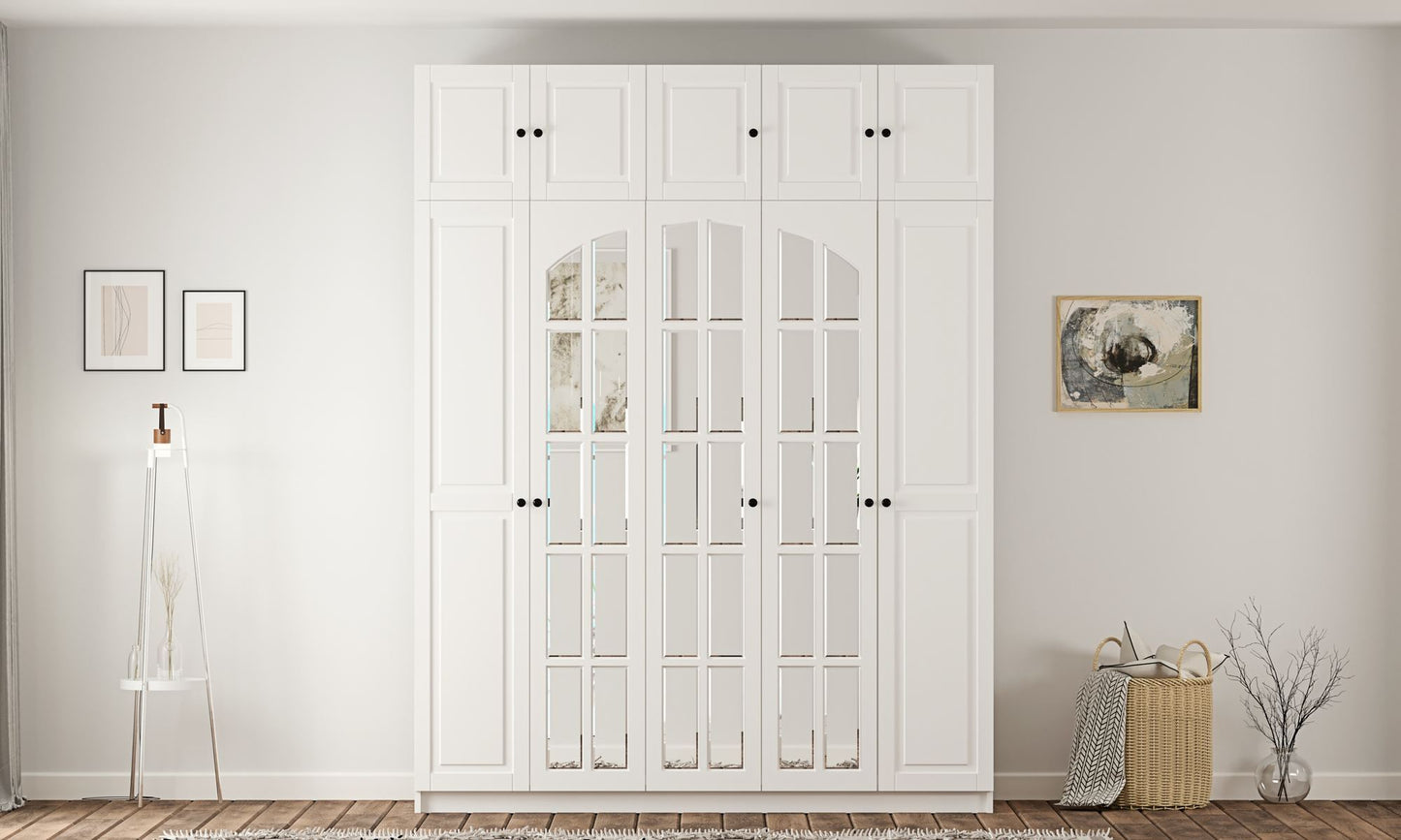Ντουλάπα 175x210x52 εκ Ματ Λευκό 167RAB1206