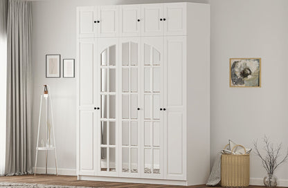 Ντουλάπα 175x240x52 εκ Ματ Λευκό 167RAB1207