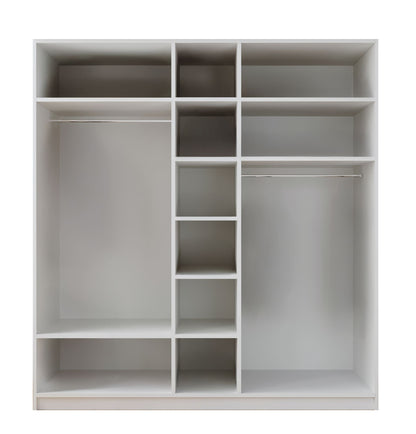 Ντουλάπα 175x240x52 εκ Ματ Λευκό 167RAB1207