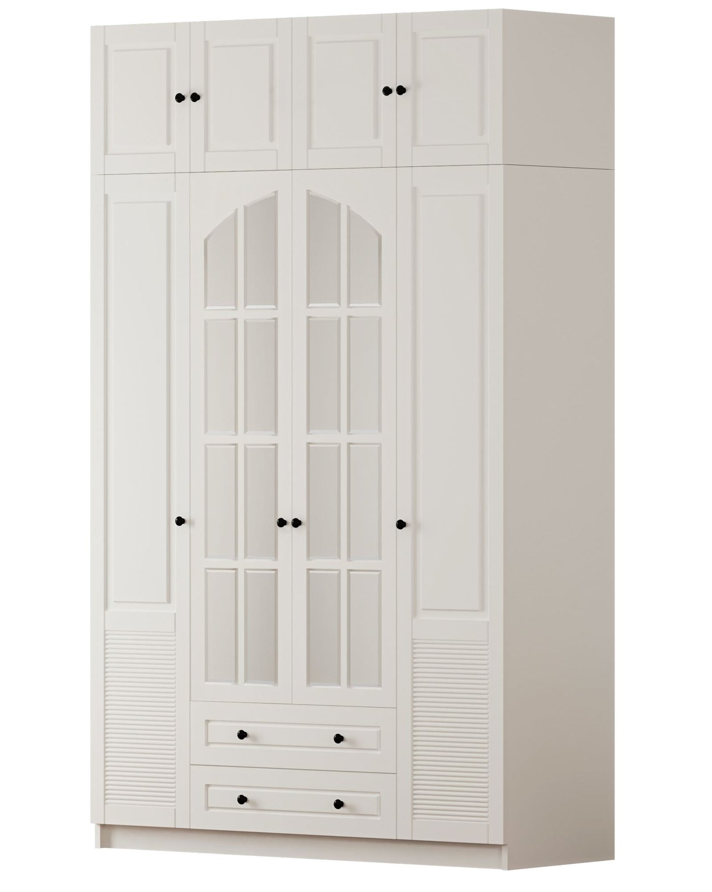 Ντουλάπα 140x240x52 εκ Ματ Λευκό 167RAB1208
