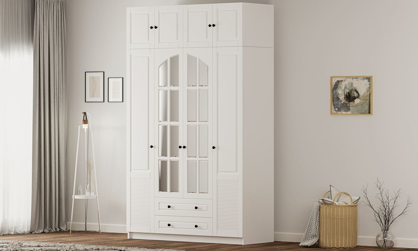 Ντουλάπα 140x210x52 εκ Ματ Λευκό 167RAB1209