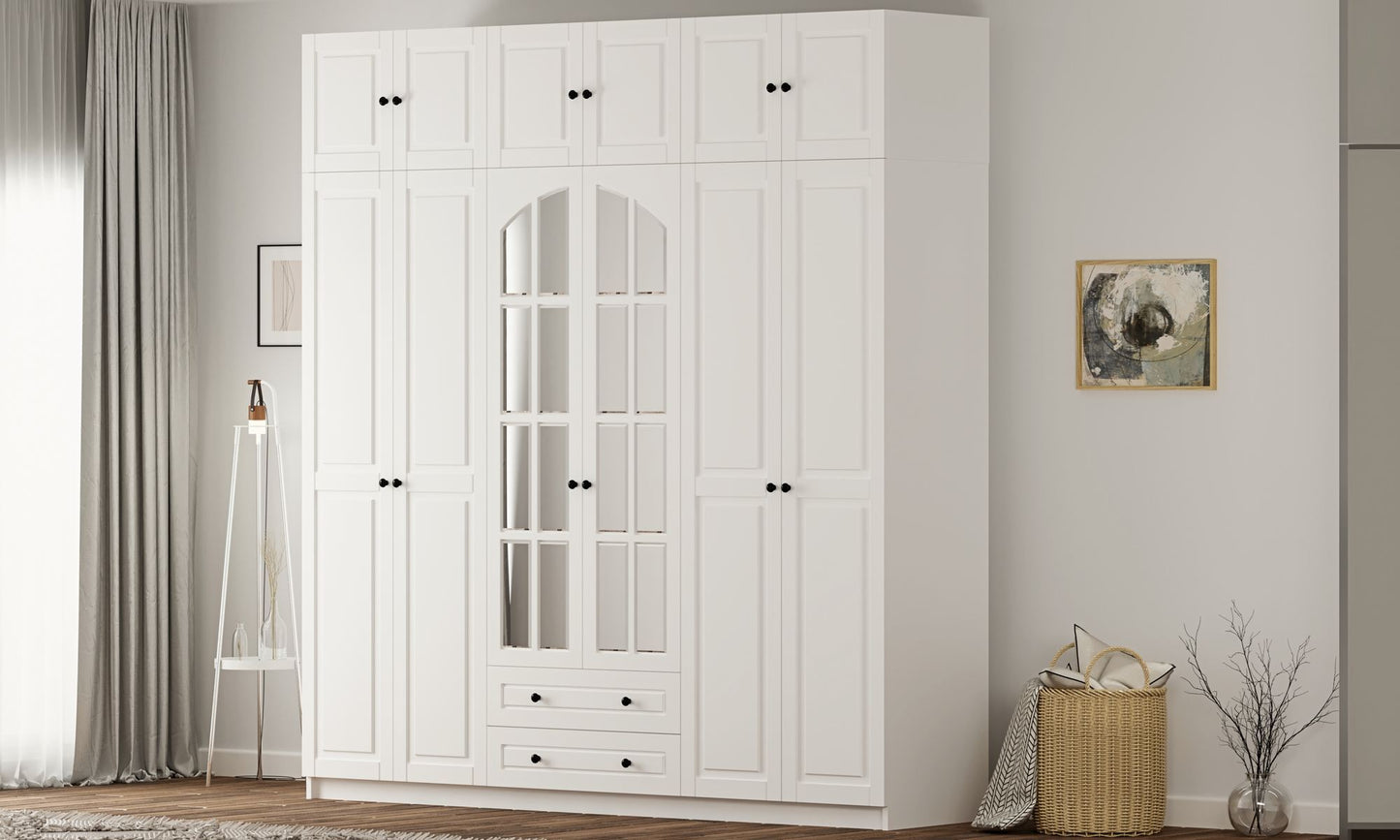 Ντουλάπα 210x240x52 εκ Ματ Λευκό 167RAB1211