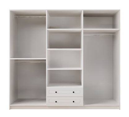 Ντουλάπα 210x210x52 εκ Ματ Λευκό 167RAB1213