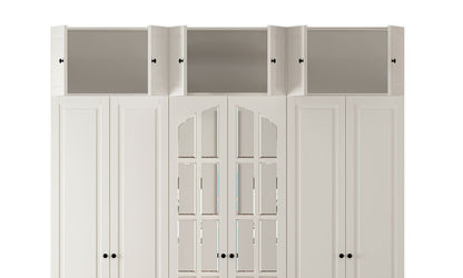Ντουλάπα 210x210x52 εκ Ματ Λευκό 167RAB1213