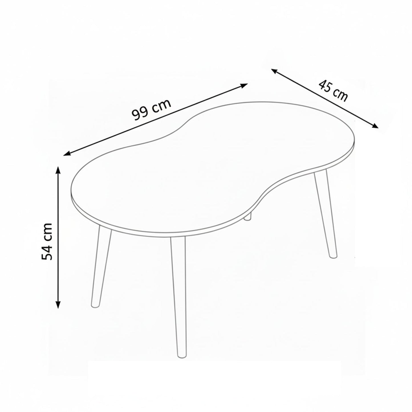 Τραπεζάκι Σαλονιού Καρυδί 99 x 54 x 45 εκ GR179CHD1112