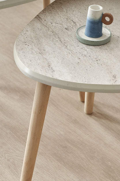 Τραπεζάκι Σαλονιού Set Travertine 80 x 52 x 50 εκ GR208NVD1102