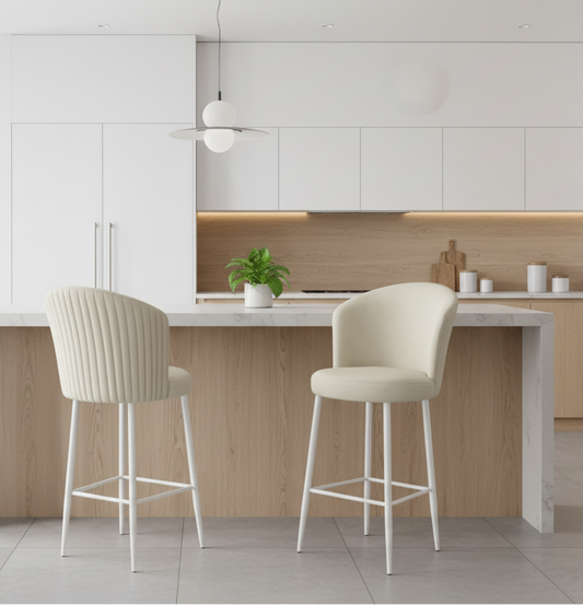 Αλέκιαστο Σκαμπό για Πάσο Κουζίνας Ύψος καθίσματος 70 εκ Σκαμπό Μπαρ Εργονομικό Κάθισμα Νησίδας Κρεμ 240CHR1129