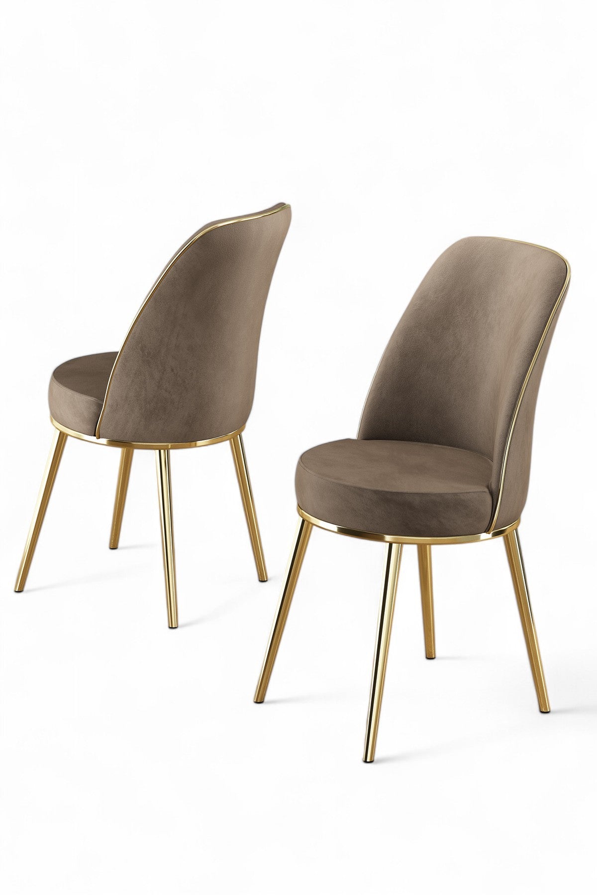 Καρέκλες Τραπεζαρίας - Cappuccino / Gold | 240CHR1553