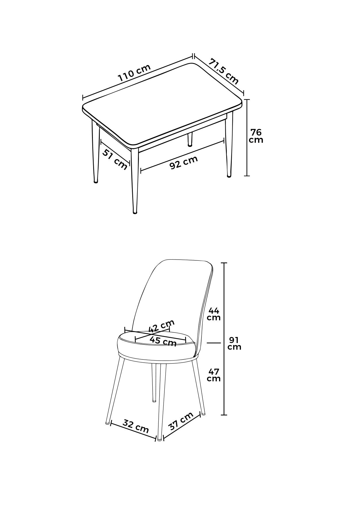 Σετ Τραπεζαρίας με Καρέκλες (5 Τεμαχίων) 240CHR2220