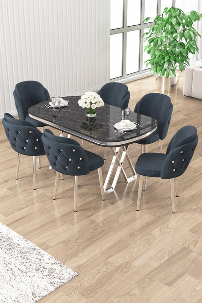 Σετ Τραπεζαρίας με Καρέκλες (7 Τεμαχίων) 240CHR3099