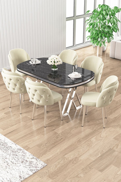 Σετ Τραπεζαρίας με Καρέκλες (7 Τεμαχίων) 240CHR3102