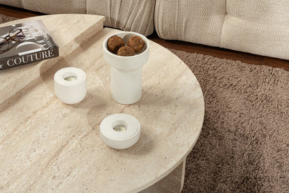 Τραπεζάκι Σαλονιού Travertine 90 x 60 x 30 εκ GR241NRD1101