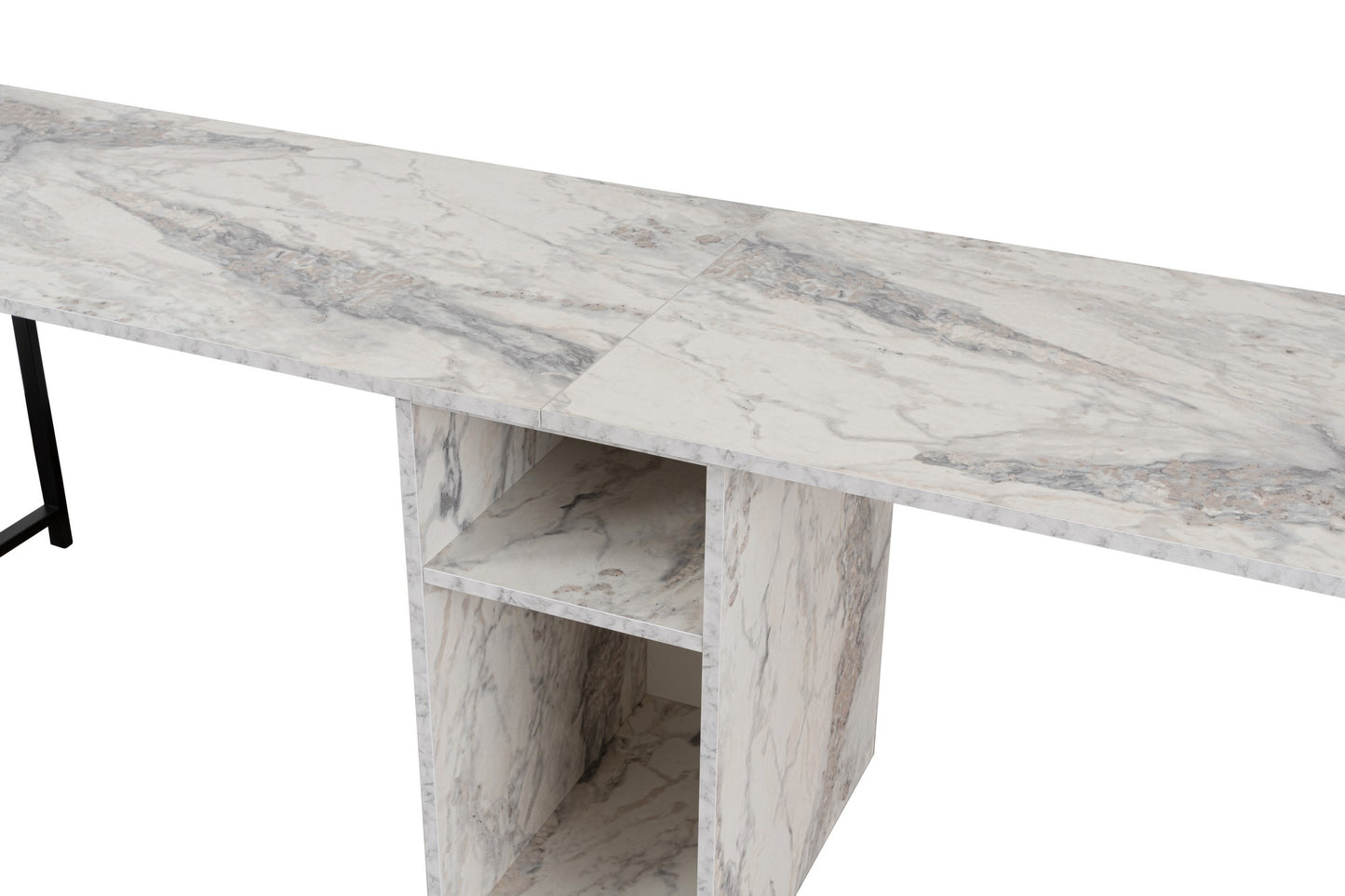 Γραφείο Υπολογιστή και Μελέτης 240x74x60 εκ. Freesia Marble Μαύρο | 241NRD1106