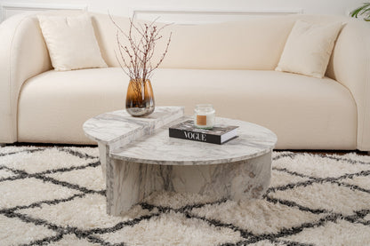 Τραπεζάκι Σαλονιού Freesia Marble 90 x 60 x 30 εκ GR241NRD1203