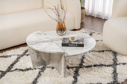 Τραπεζάκι Σαλονιού Freesia Marble 90 x 60 x 30 εκ GR241NRD1203
