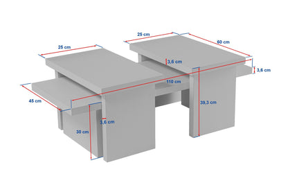 Τραπεζάκι Σαλονιού Wood Μαύρο 110 x 45 x 30 εκ GR241NRD1221