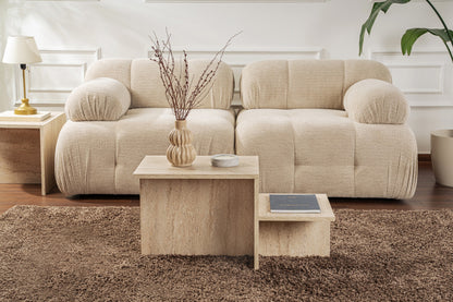 Τραπεζάκι Σαλονιού Travertine 80 x 40 x 40 εκ GR241NRD1226