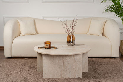 Τραπεζάκι Σαλονιού Travertine 41 εκ GR241NRD1348