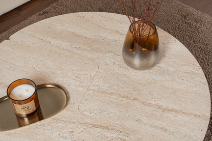 Τραπεζάκι Σαλονιού Travertine 41 εκ GR241NRD1348