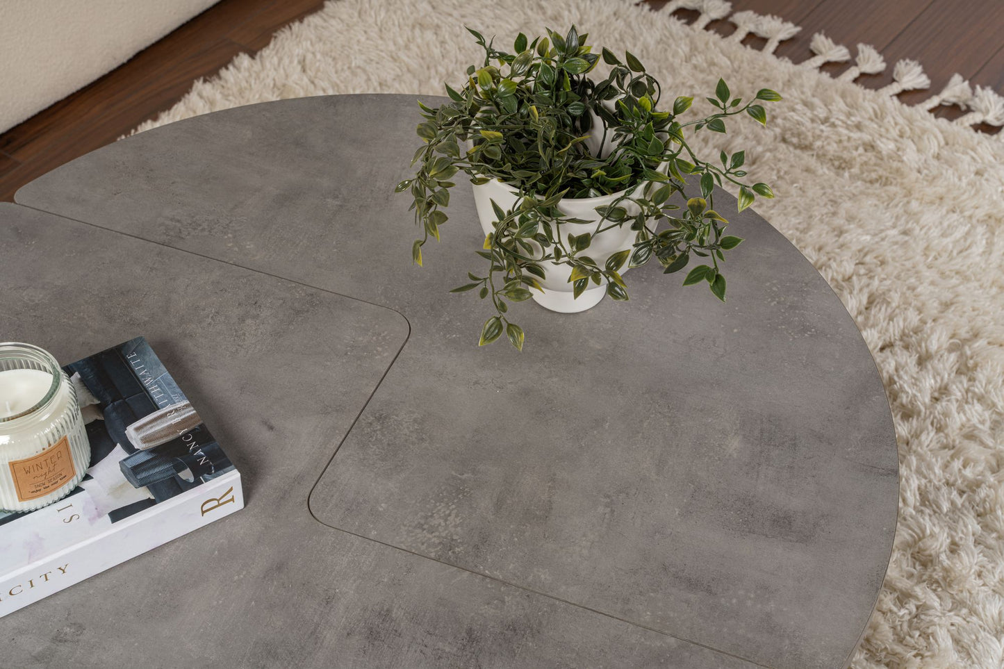Τραπεζάκι Σαλονιού Concrete Γκρι 41 εκ GR241NRD1407