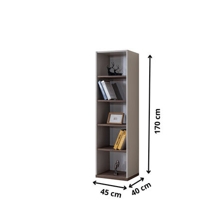 Βιβλιοθήκη 45 × 40 × 170 εκ. Λευκό Καφέ GR249HRV1101