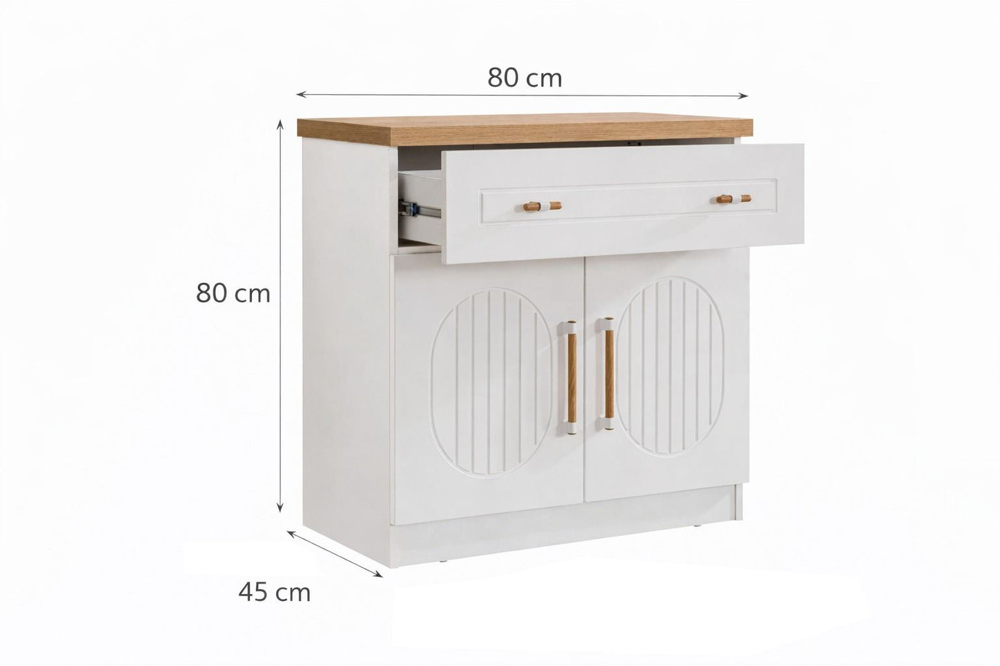Συρταριέρα 80x80x45 εκ Λευκό 249HRV1301