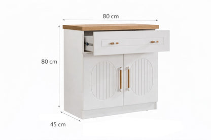 Συρταριέρα 80x80x45 εκ Λευκό 249HRV1301