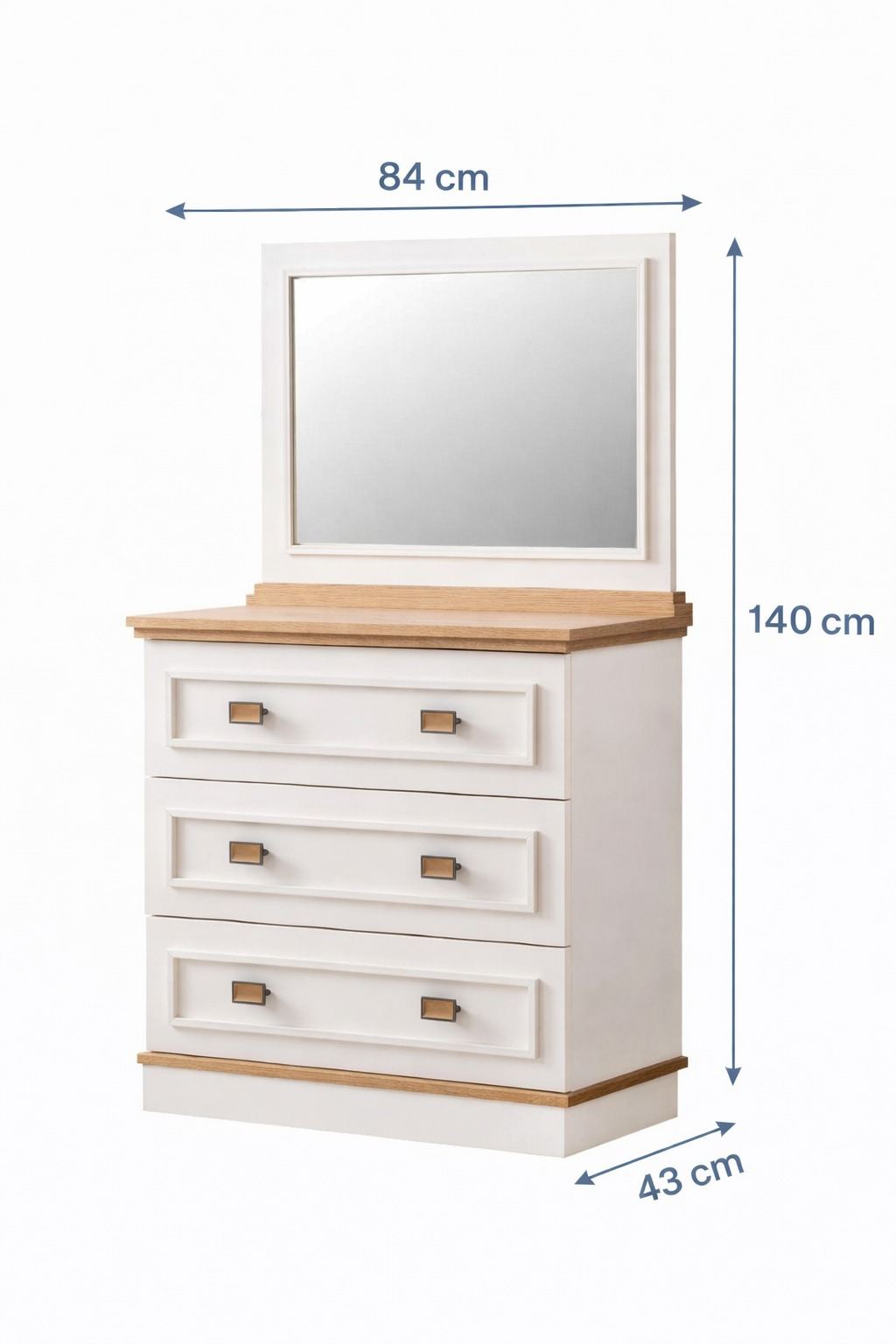 Συρταριέρα 84x140x43 εκ Ανοιχτό Κρεμ 249HRV1304