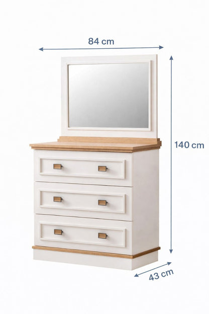 Συρταριέρα 84x140x43 εκ Ανοιχτό Κρεμ 249HRV1304