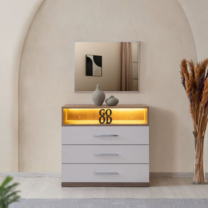 Συρταριέρα 85x140x45 εκ Λευκό / Καφέ 249HRV1306
