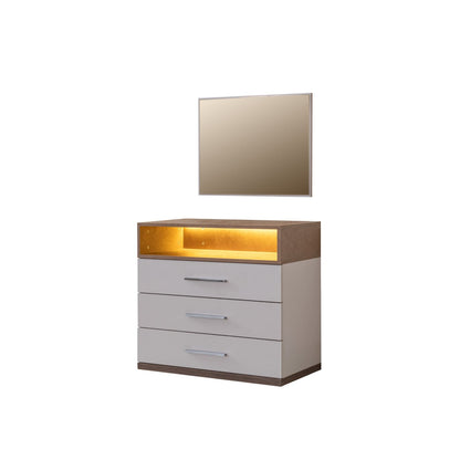 Συρταριέρα 85x140x45 εκ Λευκό / Καφέ 249HRV1306