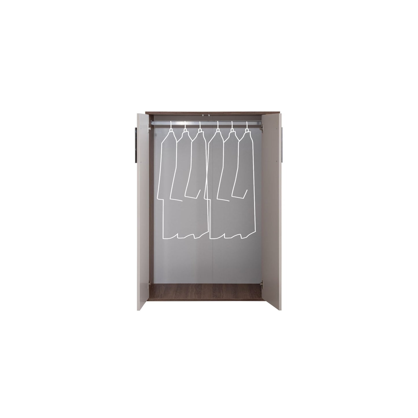 Ντουλάπα 95x134x60 εκ Cream Brown 249HRV1501
