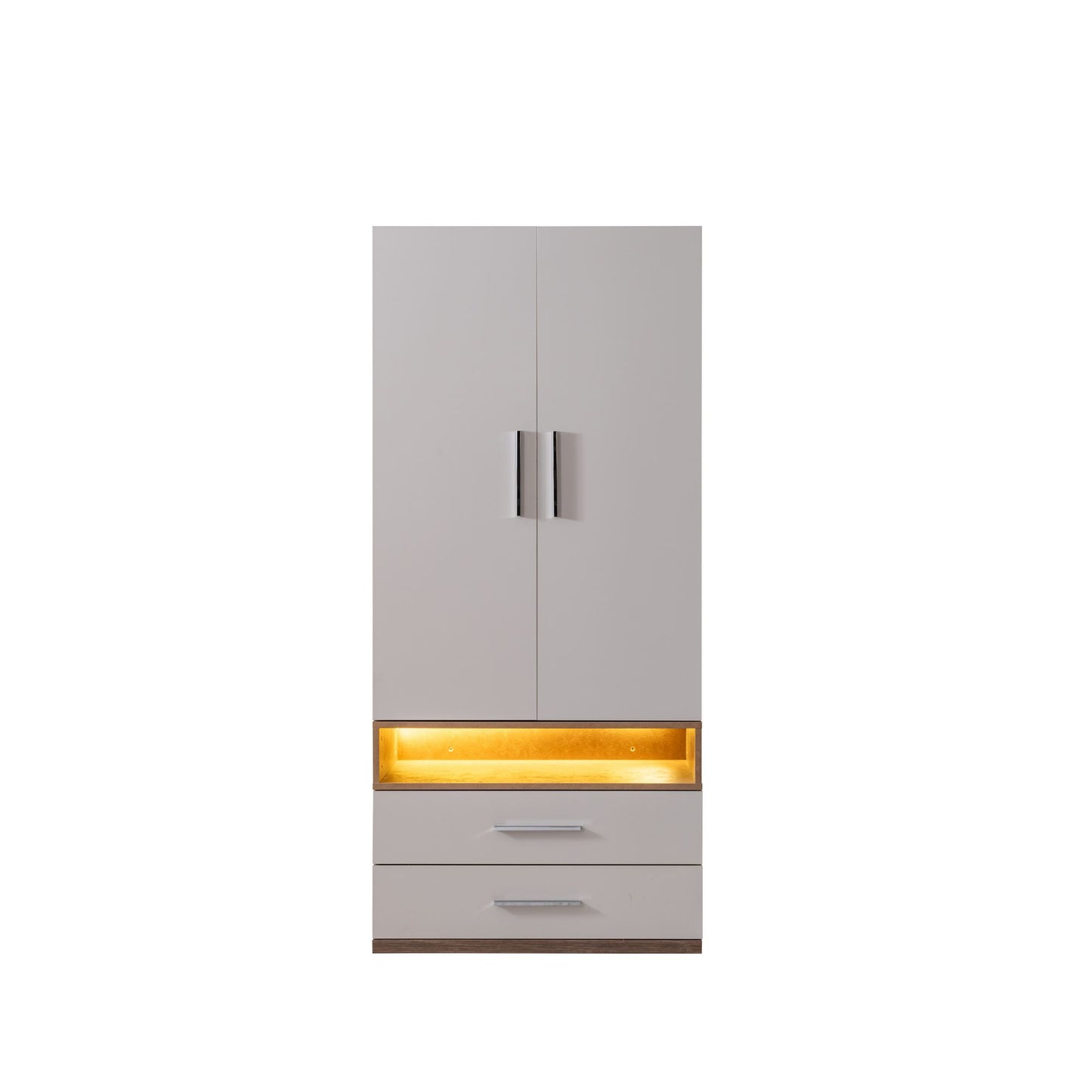 Ντουλάπα 90x200x60 εκ White Brown 249HRV1503