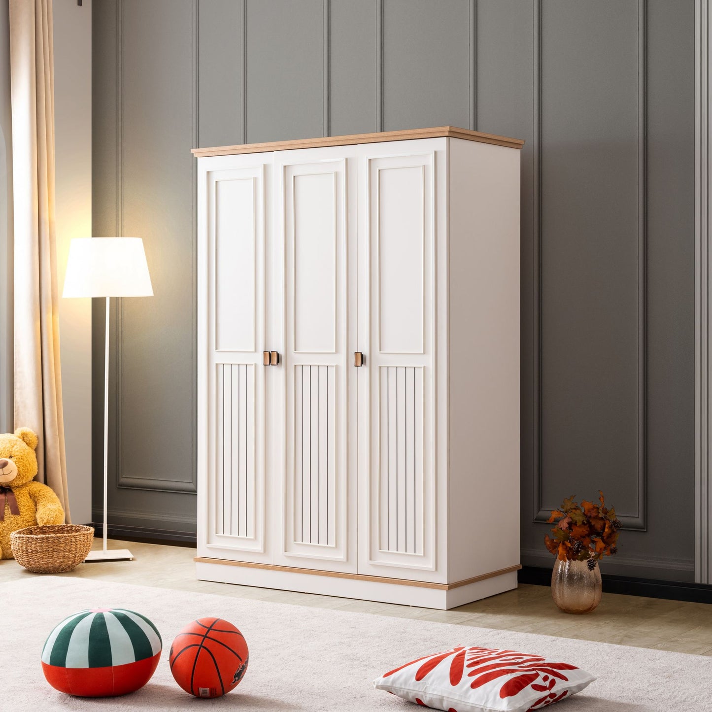 Ντουλάπα 134x192x61 εκ Light Cream 249HRV1505
