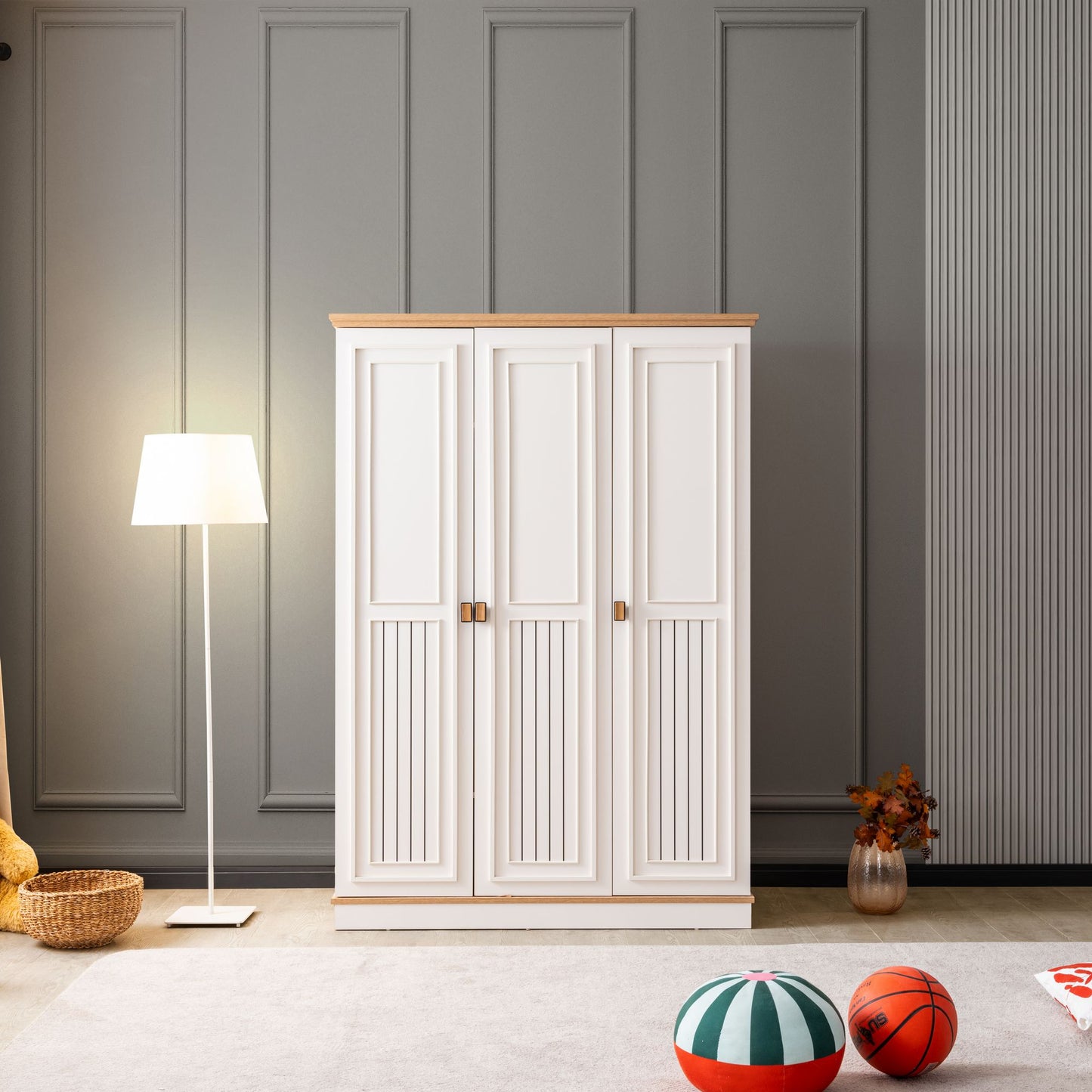Ντουλάπα 134x192x61 εκ Light Cream 249HRV1505